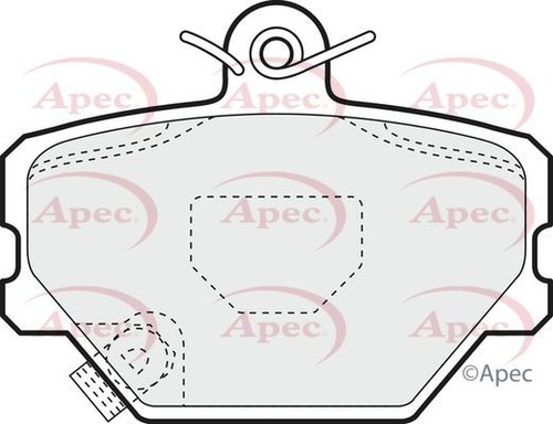 Apec front brake pad - front, for